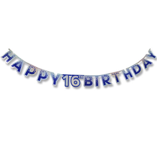 Picture of 16TH BLUE BIRTHDAY BANNER 2.2M